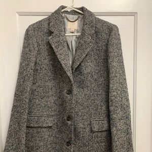 J Crew Factory Topcoat, Tweed, Size 10